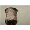 Image 4 : Antique ornate silver drinking cup approx.  5-1/2” in height with raised floral design  and fancy ha