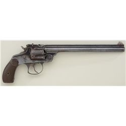 Smith & Wesson top break DA revolver, .38  cal., special order 8” barrel, blue finish,  checkered bl