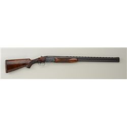 Italian-made Franchi O/U shotgun, 12 gauge,  cylinder choke, 28” barrels, blue finish,  checkered wo