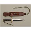 Image 4 : Large Randall military style fighting knife  and leather sheath with sharpening stone  approx. 12” o