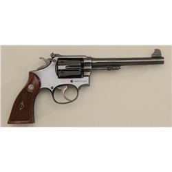 Smith & Wesson M & P DA revolver, .38 Special  cal., 6” barrel, blue finish, 5-screw frame,  checker