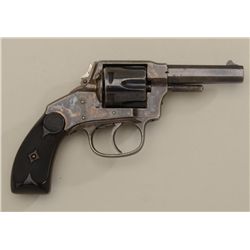 Hopkins & Allen XL DA revolver, .32 cal., 3”  octagon barrel, blue and case hardened  finish, checke