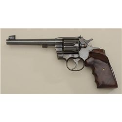 Colt Officer’s Model Target DA revolver, .38  special cal., 6” barrel, adjustable sights,  blue fini