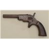 Image 2 : Unmarked spur trigger single shot pistol  showing dark patina over scattered pitting,  dark bore, ac
