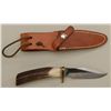 Image 3 : Randall knife with leather sheath (Orlando,  FLA) in fine condition; knife is approx.  8-1/2” overal
