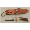 Image 4 : Randall knife with leather sheath (Orlando,  FLA) in fine condition; knife is approx.  8-1/2” overal