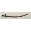 Image 1 : Tulwar curved blade sword, approx. 32”  overall with an approx. 27” blade in overall  uncleaned good