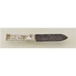 Military mess kit knife marked U.S. and 1917  with R.I.A. inspection mark in well-used  condition. F