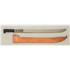 Image 1 : Collins & Co. machete and leather sheath,  approx. 31” overall with an approx. 26” blade  in very go