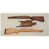 Image 1 : Lot of three wood stocks only including a  Ruger checkered rifle stock in fine  condition; a blonde 