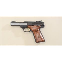 Browning Buckmark .22LR semi automatic  pistol, #655NV26816, 4" barrel, laminated  hardwood  medalli