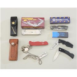 Lot of 6 misc. knives including a Schrade  folder, a Beretta folder in its factory  cardboard box, a