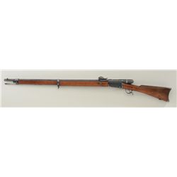 Swiss Vetterli Model 78 bolt-action military  rifle, 11mm cal., 33” barrel, blue finish,  wood stock