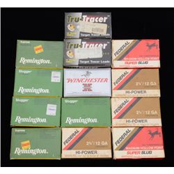 Small lot of misc. 12 gauge ammunition,  approx. 75 rounds, by various makers  including Federal, Re