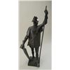 Image 2 : 19th to early 20th century bronze statue of  knight in armor. No signature or founder's  marks, but 
