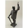 Image 4 : 19th to early 20th century bronze statue of  knight in armor. No signature or founder's  marks, but 