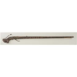 Japanese style matchlock musket from “outer  islands” (see markings on bands) in  uncleaned, near re