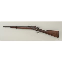 Remington Rolling Block single shot carbine,  7mm cal., 20-1/2” barrel, blue finish, wood  stocks, #