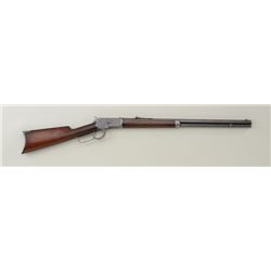 Early Winchester Model 1892 lever action  rifle, .38 WCF cal., 24” octagon barrel, blue  finish, woo