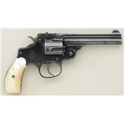 Smith & Wesson Perfected Model DA revolver,  .38 S&W cal., 4” barrel, blue finish, pearl  grips, #55