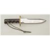 Image 2 : Randall (Orlando, FLA) fighting knife,  approx. 12” overall with an approx. 7-1/2”  saw back blade a