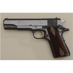Colt MK IV/Series ’70 semi-auto pistol, .45  cal., 5” barrel, black finish, checkered wood  grips, n