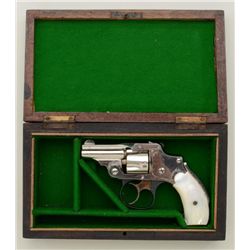 Smith & Wesson .32 Safety Hammerless  “Bicycle” Model DA revolver, .32 cal., 2”  barrel, nickel fini