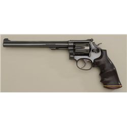 Smith & Wesson Model 48-4 DA revolver, .22  M.R.F. cal., 8-3/8” barrel, blue finish,  custom wood fi