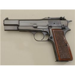 Browning Hi-Power semi-auto pistol with  tangent sights, extra magazine and Browning  soft boot; Bel