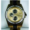 Image 2 : Exquisite gents gold-tone ‘Marine Star’  Bulova watch with 34 round diamonds on face  and bezel. Ret