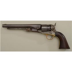 Colt Model 1860 Army revolver, .44 cal., 8”  barrel, blue and case hardened finish, wood  grips with