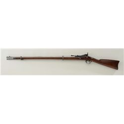 U.S. Springfield trapdoor rifle marked 1870,  .50 cal., 32-1/2” barrel, lockplate is dated  1863, hi