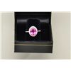 Image 1 : Ladies ring in 14k white gold set with a fine  pink tourmaline weighing 2.40ct and diamonds  weighin