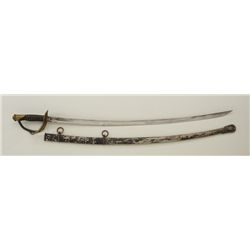 U.S. Model 1860 Cavalry by Mansfield and Lamb  dated 1862 with scabbard; C.G.S.  inspections; good o