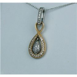 Charming 14 karat two-tone gold ladies  necklace bead set with over 40 round diamonds  weighing appr