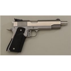 Detonics Scoremaster Model target semi-auto  pistol, .45 cal., 6” extended barrel,  stainless steel,