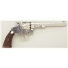 Image 2 : Smith & Wesson Hand Ejector DA revolver, .32  long cal., 6” barrel, nickel finish,  checkered wood m