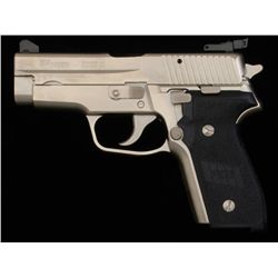 Sig Sauer Model P228 DA semi-auto pistol, 9mm  cal., 3-3/4” barrel, brushed finish,  stippled black 