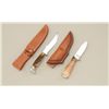 Image 1 : 6" blade Case sheath knife with yellow stag  grip and scabbard (slight sharpening and  use), very go