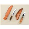 Image 3 : 6" blade Case sheath knife with yellow stag  grip and scabbard (slight sharpening and  use), very go