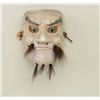 Image 1 : Old Japanese miniature carved and painted  wood mask of warrior, approx. 3” x 2” showing  fine detai