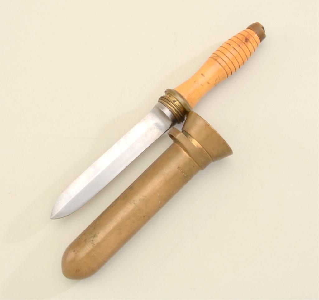 Divers knife marked on scabbard “Mfg’d by Morse Diving Equipment Co