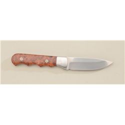 Finely made sheath knife signed “Bill Coffey,  Clovis, CA”; approx. 8-7/8” overall with an  approx. 