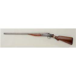 Iver Johnson single shot tip up shotgun,  #NSNV, 12 gauge, 26" barrel with walnut stock  and hard ru