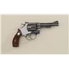 Image 2 : Smith & Wesson Model 34-1 DA revolver, .22LR  cal., 4” barrel, blue finish, flat latch,  checkered w