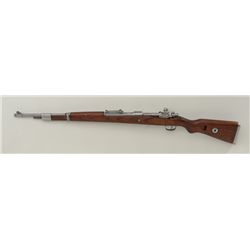 49  Mauser 98 bolt action rifle, receiver  marked "bcd", #2580m, 8mm cal., 24" barrel,  laminated wo