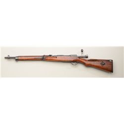 Japanese Arisaka bolt-action Type 38 carbine,  6.5mm cal., 19” barrel, military finish,  wood stock,