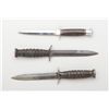 Image 2 : Great lot of three U.S. military fighting  knives including a USM3 by Camillus dated  1943, a USM3 b