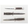 Image 2 : Great lot of three U.S. military fighting  knives including a USM3 by Camillus dated  1943, a USM3 b