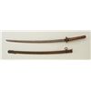 Image 1 : Japanese issue Sword from WWII in Samurai  style #43088 on blade. Good and uncleaned.  Est.: $150-$3